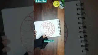Easy red 🔴 zentangle art #drawing #zentangle #shortvideo #shorts #short #red #design #circle #art