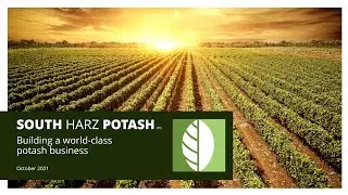 South Harz Potash (ASX:SHP) - Broker Briefing Mining & Resources Investor Webinar - October 2021