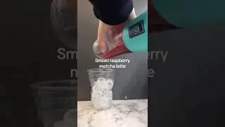Smiski raspberry matcha latte