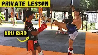 SPARRING PRACTICE with Kru Bird (Private Muay Thai Lesson) | SE03E35