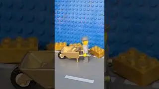 Gold Lego Wheelbarrow #lego #legocity #legophotography #gold #goldvehicles #legos #goldlego
