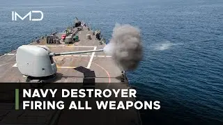 CIWS, 25mm, 50 Cal, and 5-Inch Guns in Action | USS Paul Hamilton Live Fire