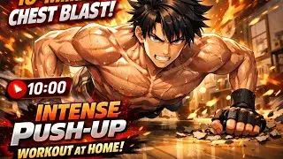 10-Minute Chest Blast: Intense Push-Up Workout at Home Chest push ups exercises at home#WolfMindTech