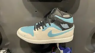Air Jordan 1 Mid (Summit White/ Black/ Blue Chill) - Style Code: IM6567-121