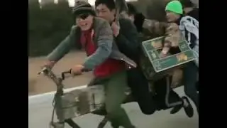 Moped mit Holzbalken - Echt Genail