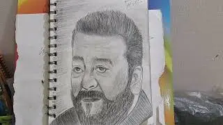 Amazing art |sanju baba |khalnayak |Best sketch |How To Draw |art ytra #sckect #art #viral