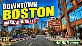 🚘 4K Boston | Scenic Massachusetts City Driving Tour - 12/11/22