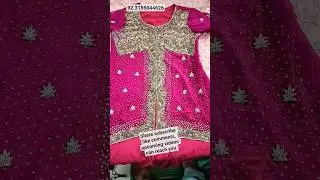 Bridal pink shirt Pakistani hand work and fashion design #Hand Embroidery #pakistani style #Hand