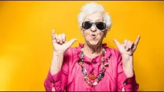 Old lady scream