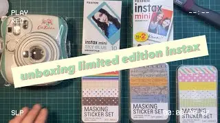 unboxing (& testing) old instax limited edition mint green instant camera - cute and still works