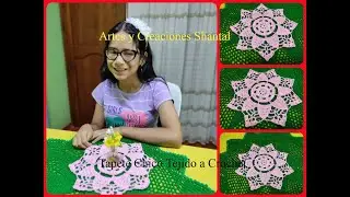 Tapete/Carpeta Rosado Tejido a Crochet.