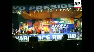 Rally by main left-wing candidate Evo Morales