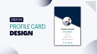 Creative Profile Card UI Design using Html & CSS | Profile Page Design | Profile Card Html CSS