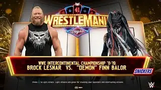Brock Lesnar vs Demon Finn Balor Full Match For Intercontinental Championship | WWE 2K25 Gameplay |
