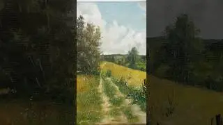 Scenery of a Country Path - Easy Oil Painting Steps#art #painting #oilpaintingart #drawing #artist