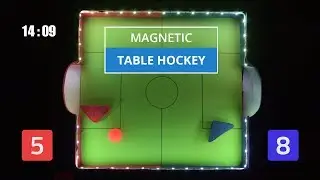 DIY Magnetic Table Hockey With Cardboard, RGB Lights and Sensors
