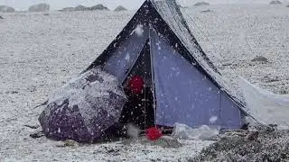 Lhonak Glacial Lake area#Sikkim# Job work# Live Snowfall
