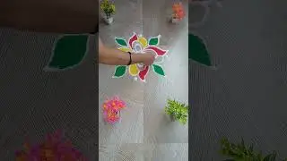 Simple and easy daily use colour rangoli