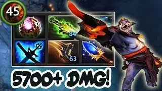 7.20 Lion with 5700+ Finger of Death Damage - 45 Stacks - WTF Dota 2
