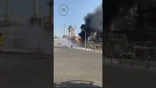 Large fire broke out at biggest Kuwait Oil Refinery | #Shorts