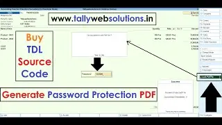 (Buy TDL Source Code Rs.360) Generate Password Protect PDF File from Tally Prime | Tallywebsolutions