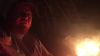 Shelter Build Wikiup - Part 4 The First Overnight w/ Fire Inside