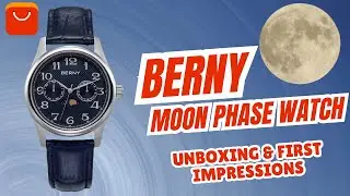 BERNY Moon Phase Watch Unboxing + First Impressions | Best Budget Luxury Watch on AliExpress?