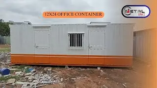 12x24 Portable Office Cabin with Kitchen Pantry | Site Office + Pantry Combo | Metal Craft Cabin
