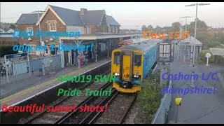 Sunset Shots, Class 153, Odd Hangman and Pride Train at Cosham Level Crossing, Hampshire. 10/08/25