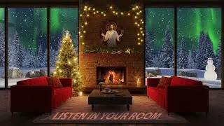 No Talking! Melt Your Stress NOW &mdash; Piano & Fire & Falling Snow in a Cozy Ambience for Deep Sleep