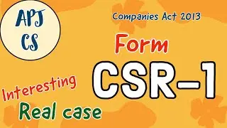 CSR-1 filing, interesting story and learning for the future CS in you! #csexecutive #csprofessional