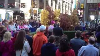 Sam Champion Josh Elliot and John Cena in Times Square