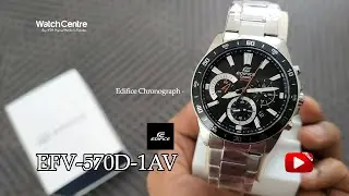 CASIO Edifice EFV-570D-1AV Chain Chronograph Men's Wrist Watch Unboxing Review