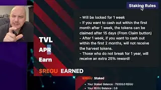 Regular presale single stake option: 15% APR and some Rules
