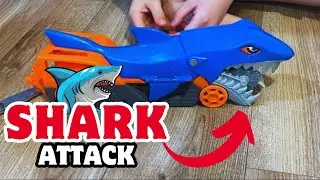 Hot Wheels l  Shark Chomp Transporter Playset