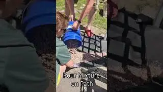 DIY Gravel Path using Shabebe Rock Glue #backyarddiy #diy #rockglue