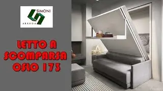 Letto a scomparsa Oslo 173 | Letto matrimoniale con divano per arredare il monolocale