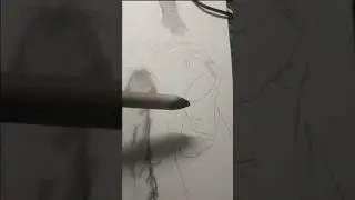 DESSIN NOIR ET BLANC AU CRAYON DRAW GIRL WHITE AND BLACK