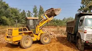 JCB wheel loader boulder loading on dumper 💪👌#jcb #xcavator #heavyequipment #jcbloader#430Z loader