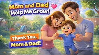 Mom and Dad Help Me Grow | Sweet Kids Song About Parents💖