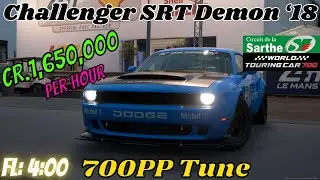 GT7|Dodge Challenger SRT Demon ‘18|La Sarthe 700pp Tune|1.41(Requested)