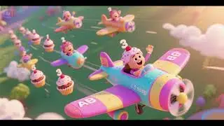 ABC Cupcake Plane Counting Song | Nursery Rhymes & Kids Songs