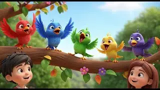 Five Little Crows Caw Caw Caw 🐦 | Nursery Rhymes for Kids & Baby Songs