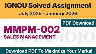 IGNOU MMPM 002 Solved Assignment 2025-26 PDF Download | IGNOU MBA