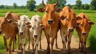 Video of Thousands of Tame Cows Roaming the Streets - Funny Cows, Cows, Dancing Cows, Cow Sounds. 1