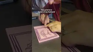 This print has a secret 🤫#linocutprint #blockprinting #greetingcard
