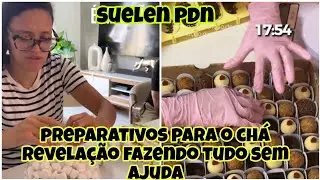 Suelen Pdn, mostrou os preparativos para o chá revelação que já é amanhã 🩷🩵