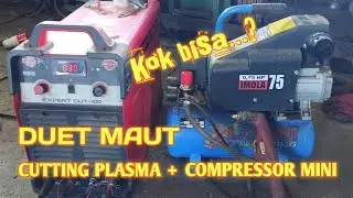 PLASMACUTTING ||Cara menggunakan cutting plasma dan setting tekanan angin compressor||Cutting plasma