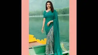 GEORGETTE (print)saree with blouse and pallu BANGLORI SILK