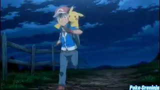 Pokemon XYZ Ash finnaly arrives at Pallet Town